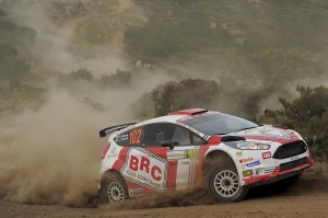 Giandomenico Basso, Lorenzo Granai (Ford Fiesta R5 LDI, #102) Movisport;