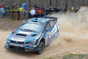David_Higgins_flies_through_a_corner_during_Rally_in_the_100_Acre_Wood._