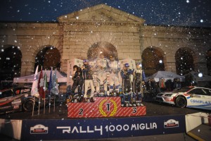 Podio: Luca Rossetti, Ivan Maurigi (Ford Fiesta WRC #4, Promo Sport Racing); Elwis Chentre, Isabella Gualtieri (Ford Focus WRC #10, New Driver Team); Marco Signor, Patrick Bernardi (Ford Focus WRC #1, Sama Racing)