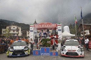 Podio: Marco Signor, Patrik Bernardi (Ford Focus WRC #5, Sama Racing Asd), Alessandro Bosca, Roberto Aresca (Citroen DS3 WRC #2, Eurospeed), Manuel Sossella, Gabriele Falzone (Ford Fiesta WRC #4, Palladio)